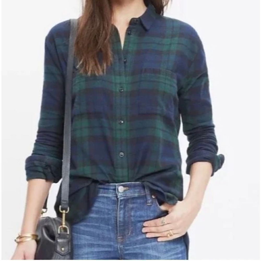Madewell Plaid Cotton Flannel Shirt - Women’s XS